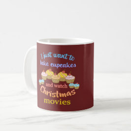 Taza De Café Películas de Navidad y Cupcakes