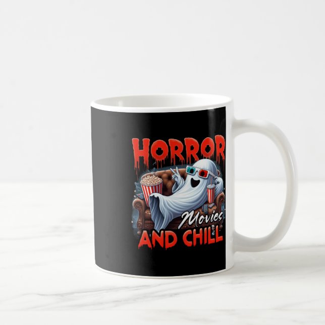 Taza De Café Películas Y Chill Spooky Ghost Movie Amantes Regal (Derecha)