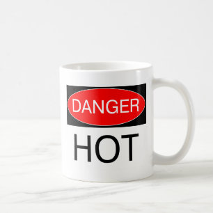 Taza De Café Peligro - Cuidado Divertido Camiseta Bolsa Corbata