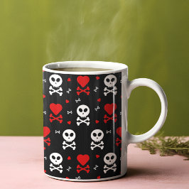 Taza De Café Peligro Scary Skulls