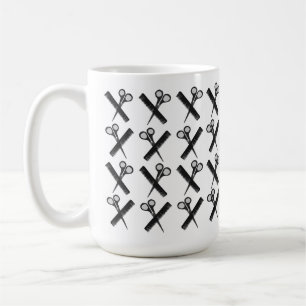 Taza De Café Peliquero Estilista Tijeras Peine Salón 