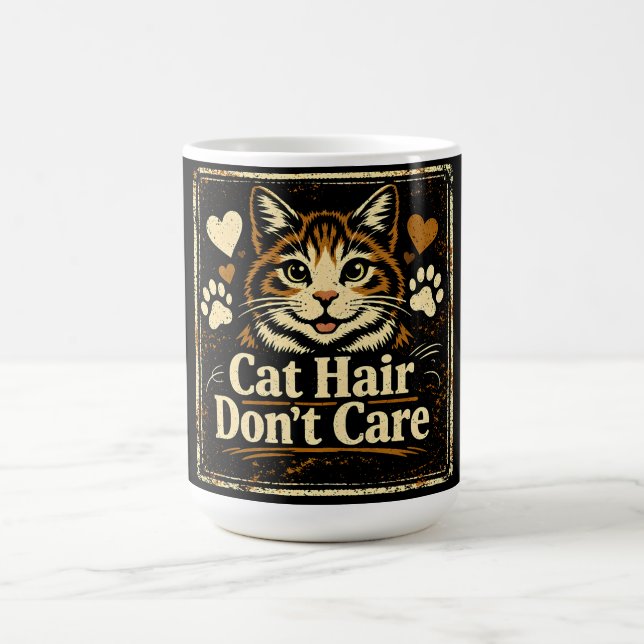 Taza De Café Pelo de Gato No Importa – Humor de Dueño Felino (Centro)