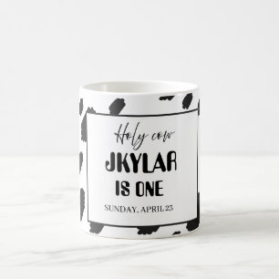 Taza De Café Pelo de Vaca Negro Blanco Manchas