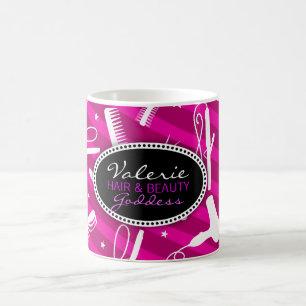 Taza De Café Pelo violeta y belleza
