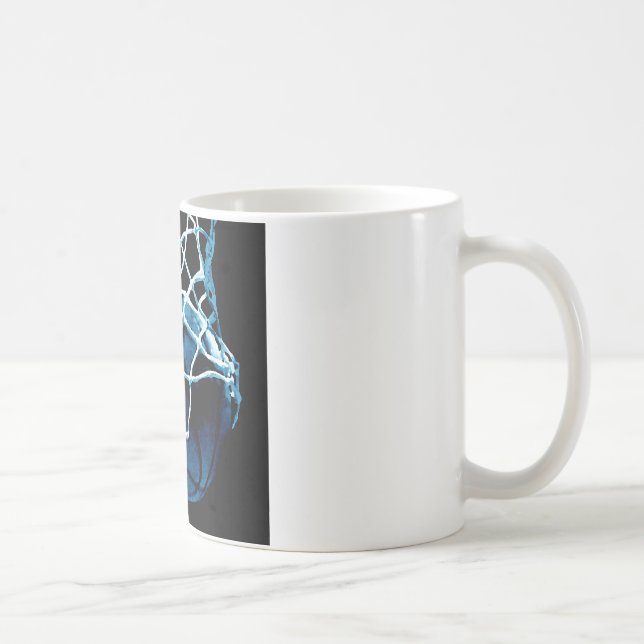 Taza De Café pelota de baloncesto azul (Derecha)