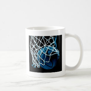 Taza De Café pelota de baloncesto azul