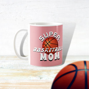 Taza De Café Pelota de Baloncesto Super Rosa Mamá Deportiva Mad