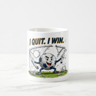 Taza De Café Pelota de Fútbol Divertida Destruye Meta Me Rindo