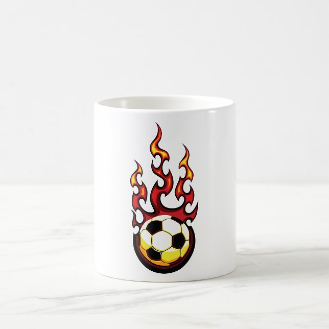 Taza De Café Pelota De Fútbol En Fuego (Subido por el creador)