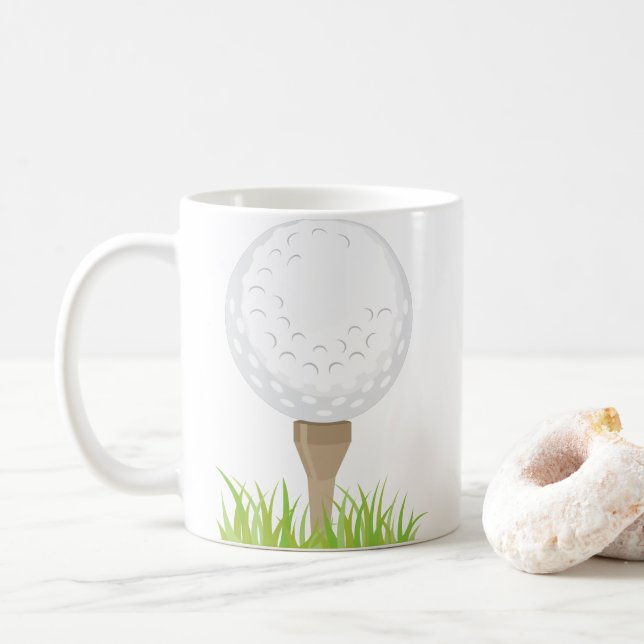 Taza De Café Pelota de golf (Con donut)