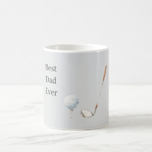 Taza De Café Pelota de Golf Club Gris Mejor Papá