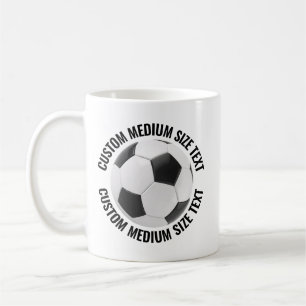 Taza De Café Pelota de tenis de texto personalizado Medium 11oz