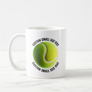 Taza De Café Pelota de tenis de texto personalizado pequeño 311