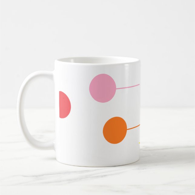 Taza De Café Pelota y línea en blanco (Izquierda)