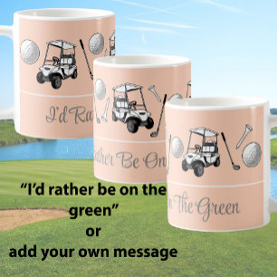 Taza De Café Pelotas de Golf Naranjas Divertidas y Mensaje Pers
