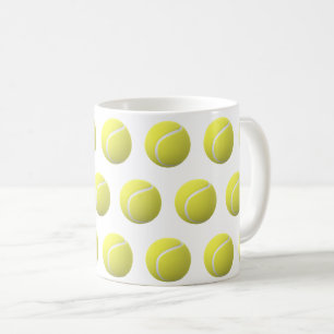 Taza De Café pelotas de tenis 3D en una fila
