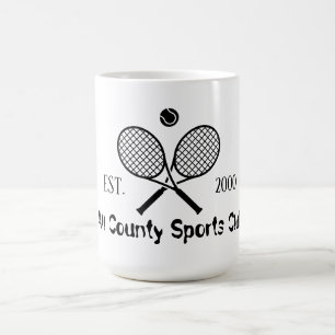 Taza De Café Pelotas de tenis con monograma de diseño personali
