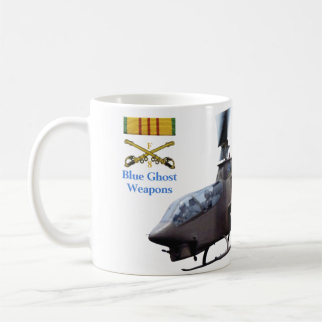 Taza De Café Pelotón azul de las armas del fantasma (Izquierda)