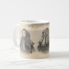 Taza De Café Pelucas de ópera de Godey 1860