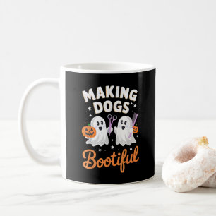 Taza De Café Peluquero de Mascotas Divertido Halloween Haciendo