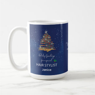 Taza De Café Peluquero Gracias Navidad Hacer Temporada Brillant
