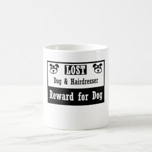 Taza De Café Peluquero perdido del perro