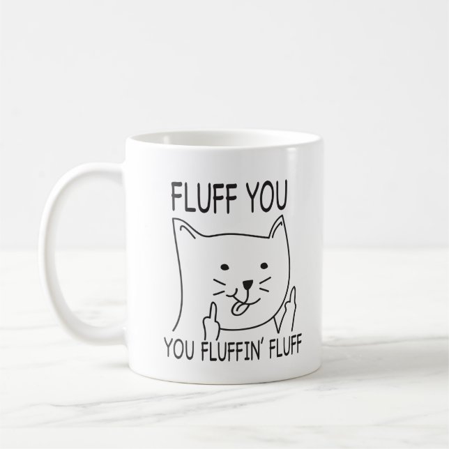Taza De Café Pelusa del gatito lindo (Izquierda)