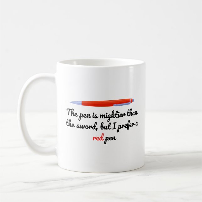 Taza De Café Pen es más poderoso que un profesor de inglés grac (Izquierda)