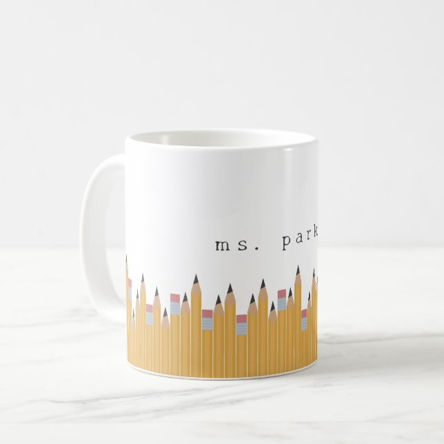 Taza De Café Pencillos personalizados (Anverso izquierdo)