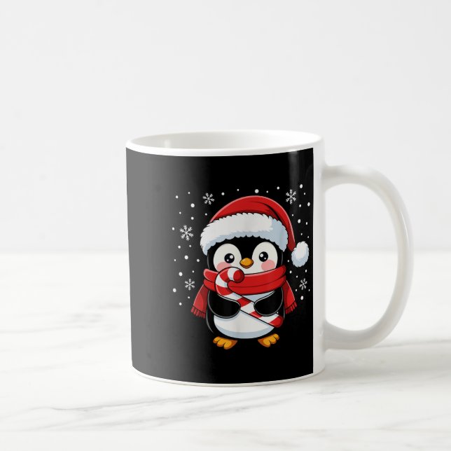 Taza De Café Penguin Christmas Candy Cane Winter Toddler Girl B (Derecha)
