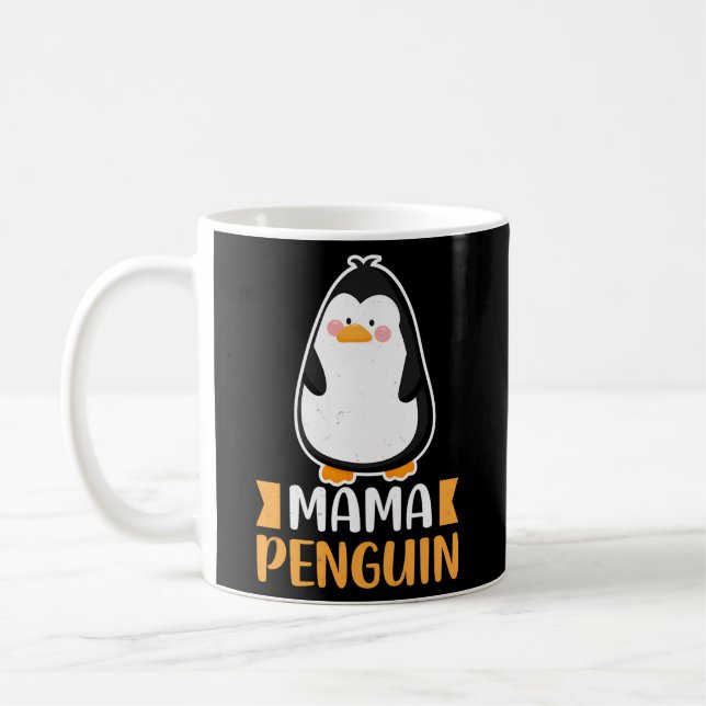 Taza De Café Penguin Mama De Gentoo Penguin (Izquierda)