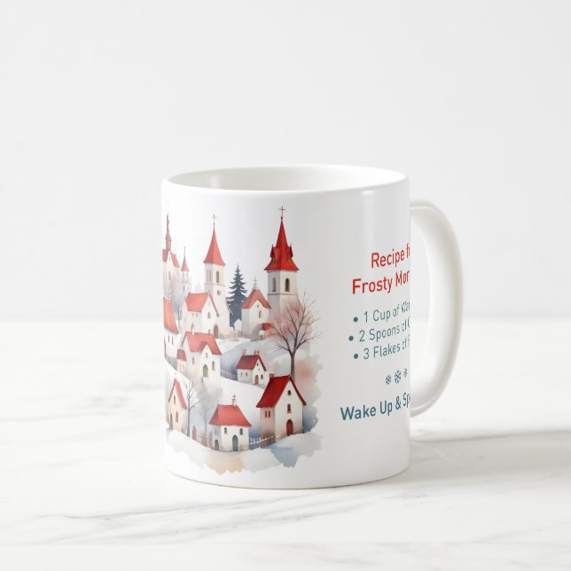 Taza De Café Penguin "Wake Up and Sparkle" Winter Mug (Anverso derecho)