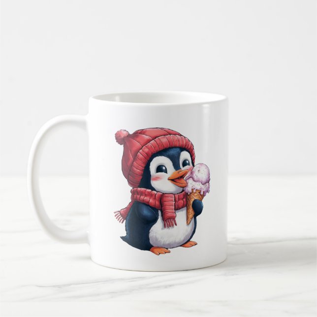 Taza De Café Penguin y helado (Izquierda)