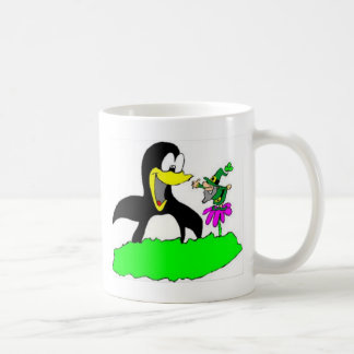 Taza De Café Penguin y Leprechaun