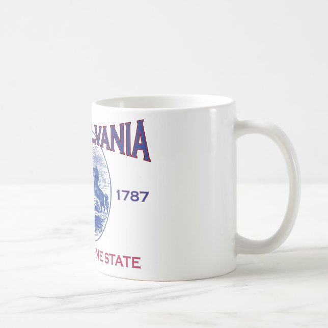 Taza De Café PENNSYLVANIA El Estado Keystone (Derecha)