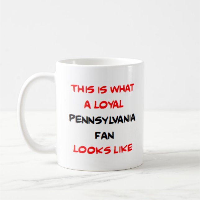 Taza De Café pennsylvania fan, loyal (Izquierda)