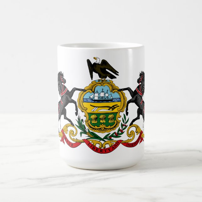 Taza De Café Pennsylvania flag (Centro)