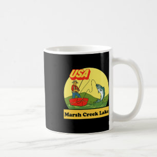 Taza De Café Pennsylvania Marsh Creek Lake - Pesca Retro Usa