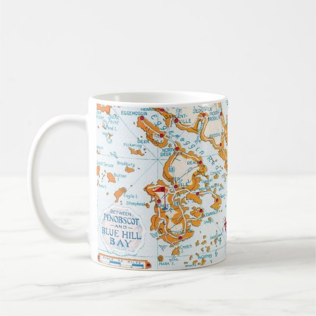 Taza De Café Penobscot-Blue Hill Bay Maine Mug (Izquierda)