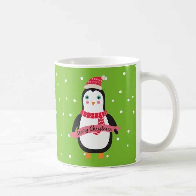 Taza De Café Penquín de pequeños Navidades malcriados y pesimis (Derecha)
