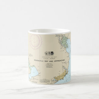 Taza De Café Pensacola Bay y el gráfico náutico 11382