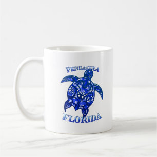 Taza De Café Pensacola Florida Vacaciones Tortuga Tribal