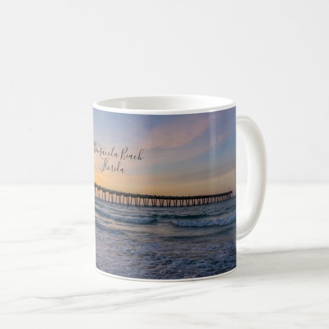 Taza De Café Pensacola Pier Shoreline Sunrise Classic Mug (Anverso derecho)