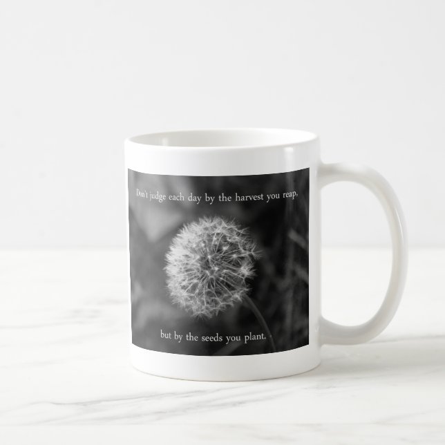 Taza De Café Pensamiento positivo diciendo con Dandelion (Derecha)