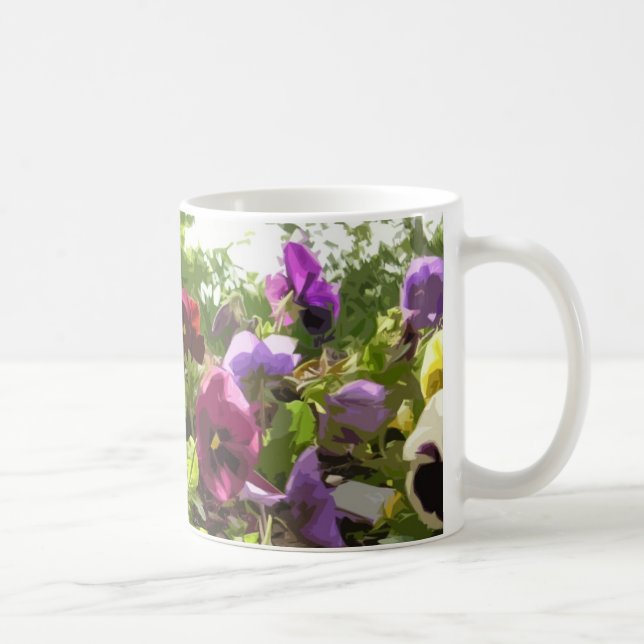 Taza De Café Pensamientos - arte abstracto (Derecha)