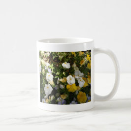 Taza De Café Pensamientos Blancos y Amarillos