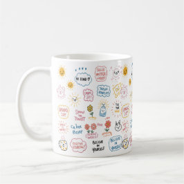 Taza De Café Pensamientos de Doodle: impresiones que hablan vol