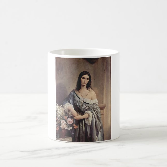 Taza De Café Pensamientos melancólicos (por Francesco Hayez) (Centro)