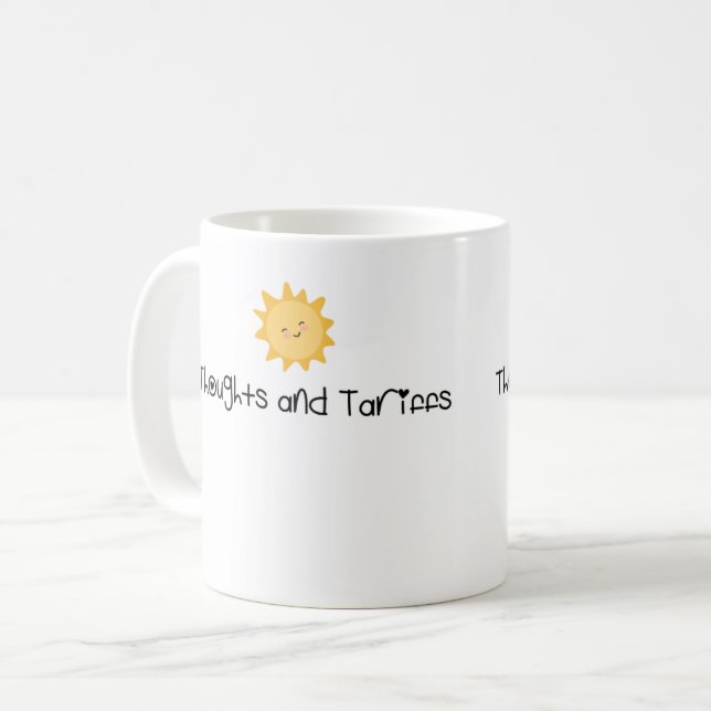 Taza De Café Pensamientos y aranceles (Anverso izquierdo)