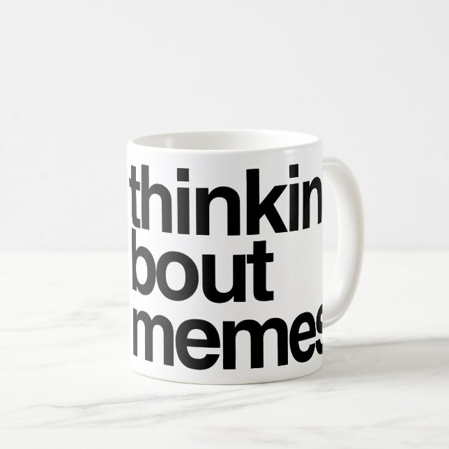 Taza De Café Pensando en los memes (Anverso derecho)